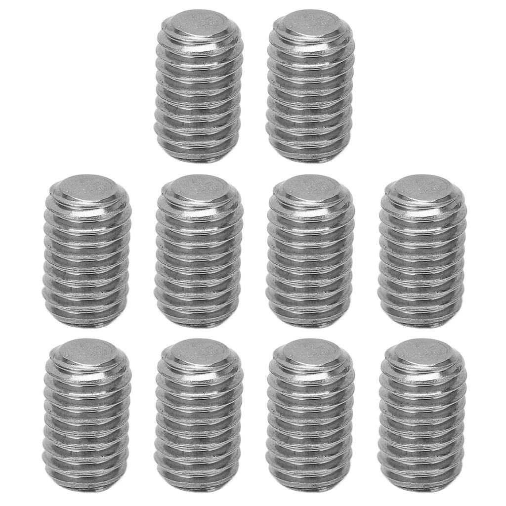 10Pcs 304 Stainless Steel M5 Surfboard Fin Key Grub Screws Fin Replacement Grub Screws