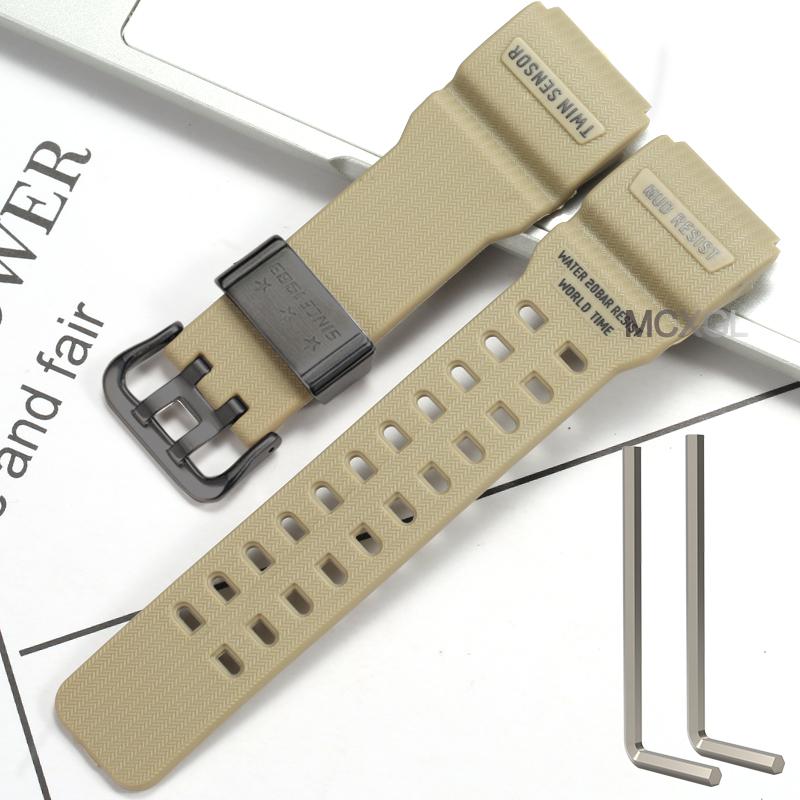 Natural Resin Replacement Watch Strap Suitable for Casio G-Shock Master G Mudmaster GG-1000 GWG-100 GSG-100 Sport Watch Bracelet