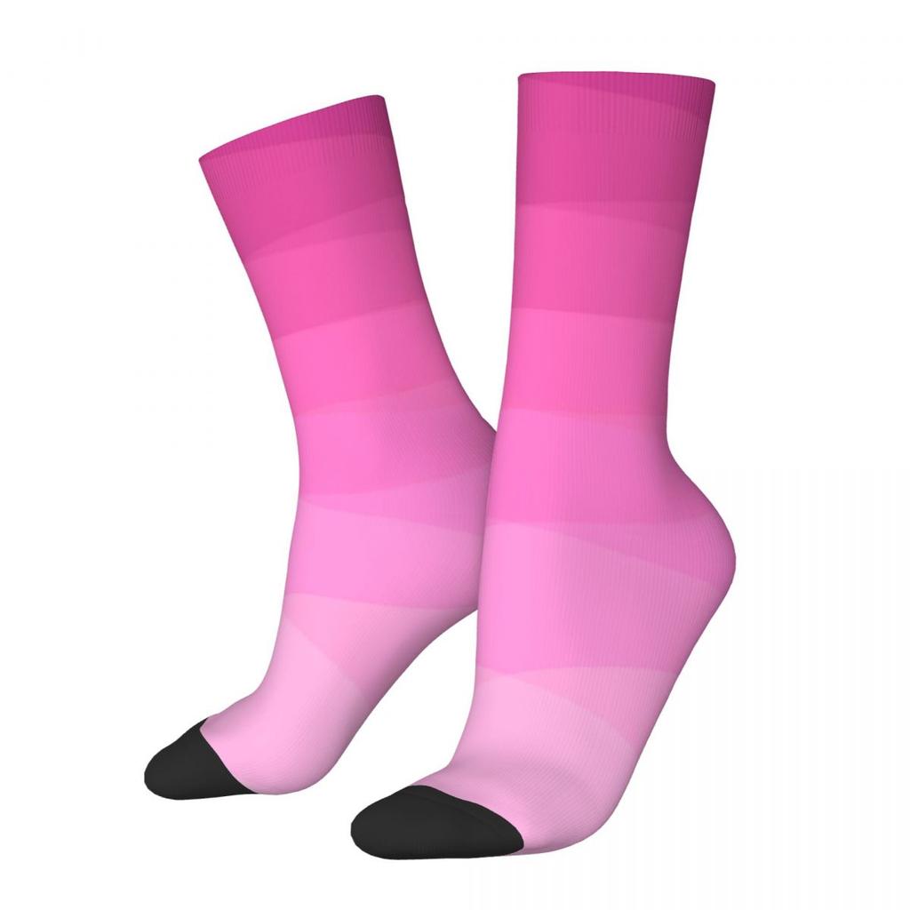 Ombre Polygonal Socks Autumn Gradient Purple Stockings Vintage Couple Medium Soft Socks Custom Outdoor Sports Anti-Slip Socks