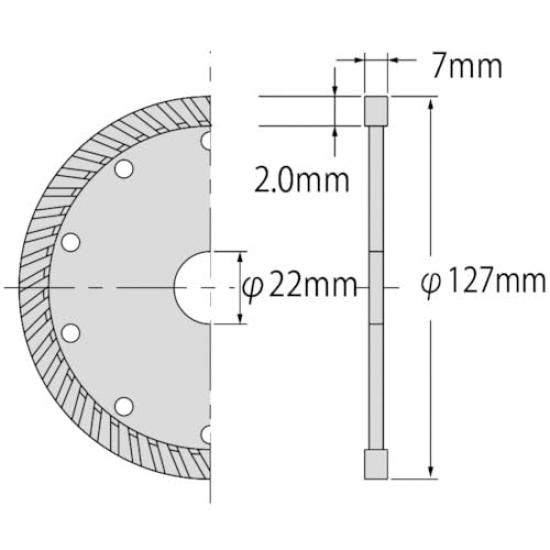 EBI Diamantový kotouč Kittaro Vlnitý Typ 127mm WK125