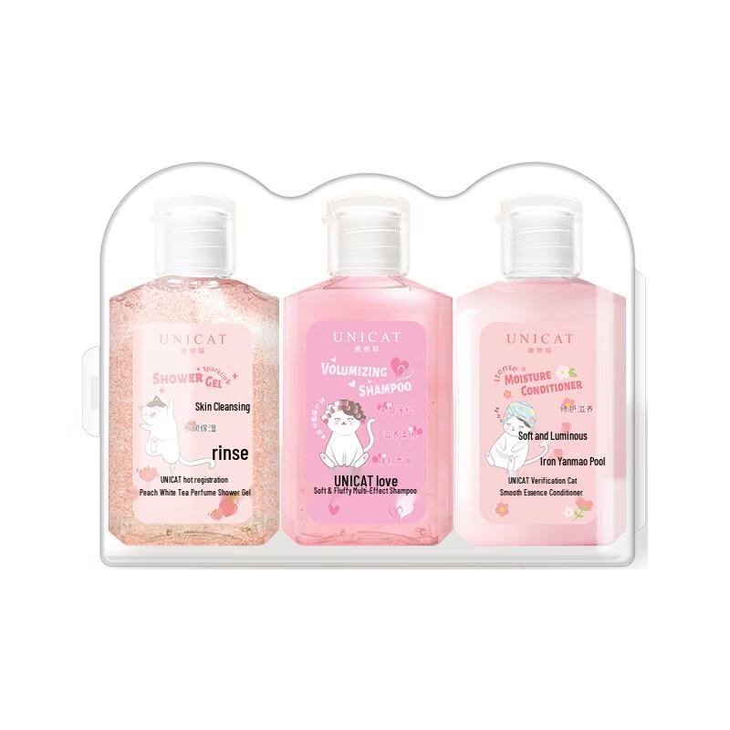 UNI CAT Peach White Tea Hair & Body Travel Set