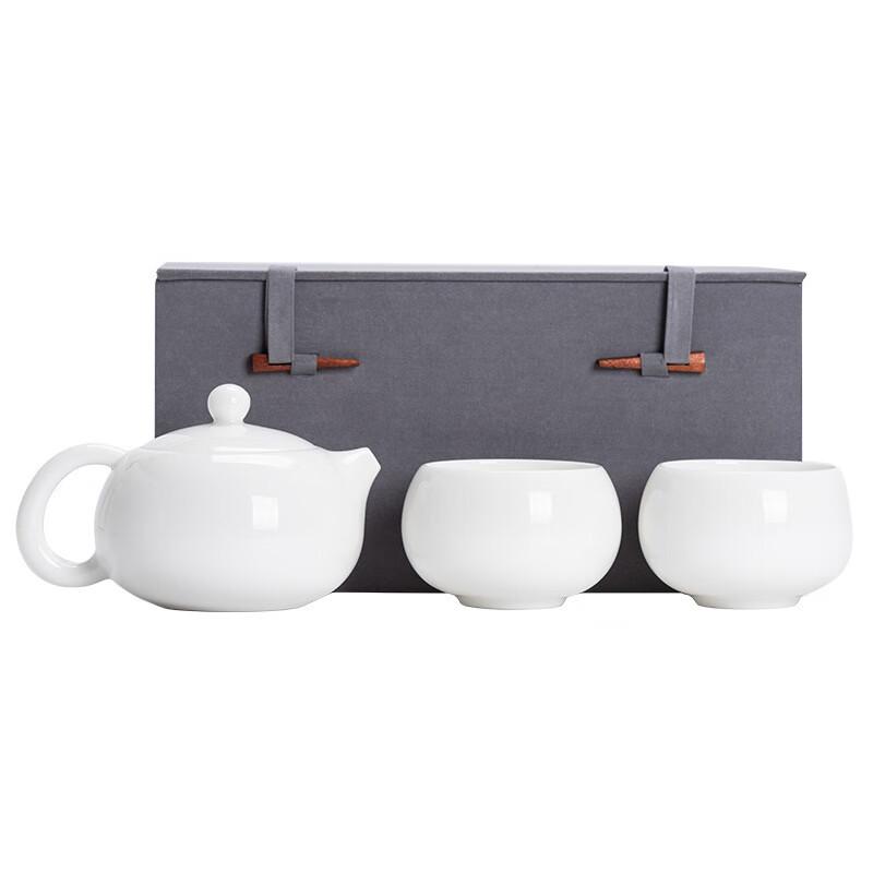 Mutton Fat Jade White Porcelain Kung Fu Tea Set
