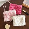 Cute Sweet Lambswool Love Heart Cosmetic Bag Large Capacity Travel Portable Girl Makeup Storage Bag Toiletry Bag Clutch Bag Gift