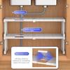 Expandable Cabinet Storage Rack Adjustable Width Stackable Under-Sink Storage Rack Multi-Purpose Layered Partition