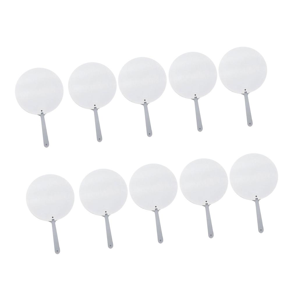 10Pcs Sublimation Paddle Fan Personalized Double-Sided Sublimation Fan Blanks for Church Events and Guest Gifts