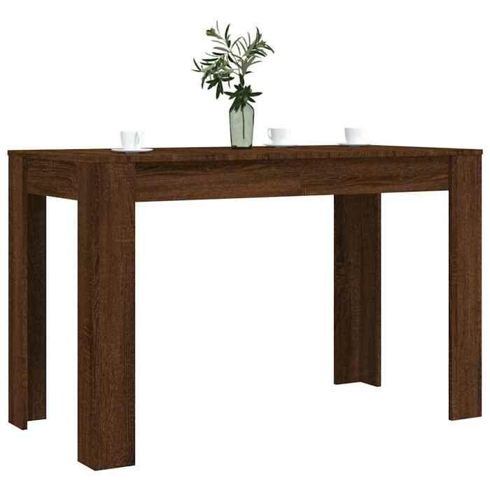 VidaXL Table à Manger, Table de Comptoir, Table de Bistrot, Meuble à Dîner Cuisine Maison Intérieur, Moderne, Chêne Marron 838191