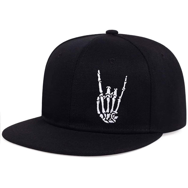 Unisex Skelett Finger Stickerei Hip-Hop Hüte Frühling Herbst Outdoor Verstellbar Lässig Baseballkappen Sonnenschutz Hut