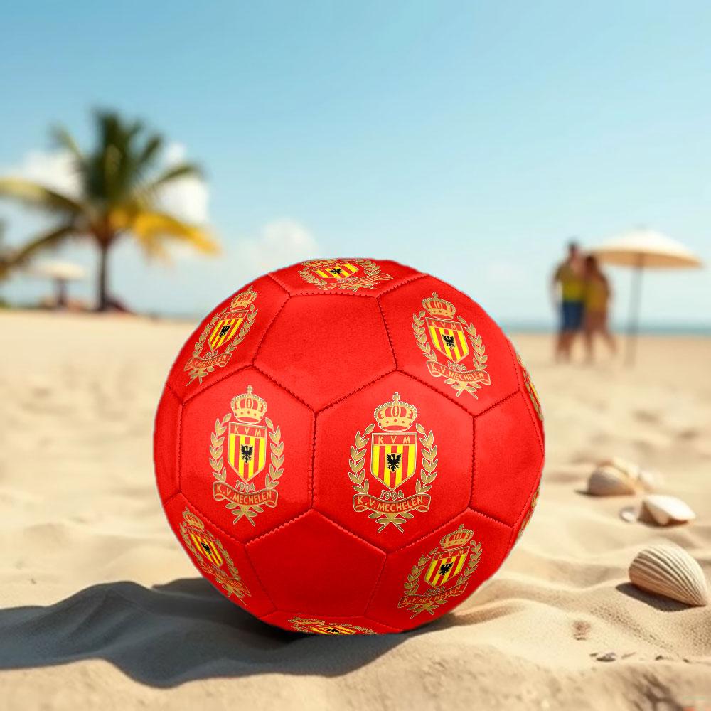 KV Mechelen Size 5 Soccer Ball, Machine-Stitched PVC, Durable & High Bounce, All Ages Fit, fan merchandise, matches & outdoor use.