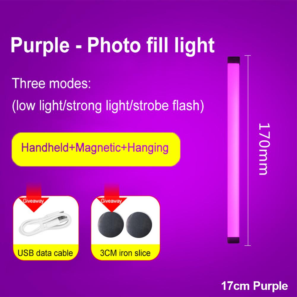 Handheld LED Night Lamps RGB Colorful Atmosphere Fill Light Rechargeable Bedroom Photography Selfie Lamp Lighting Room Decor