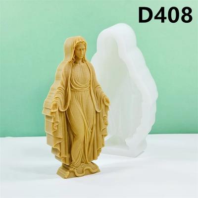 2D Große Jungfrau Maria Kerze Silikonform Westliche Mythische Figur Göttin Maria Statue Skulptur Beton Zement Gipsform