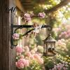 Decorative Garden Wall Mount Swing Angel Plant Hanger Cute Girl Bracket Small Space Hanger Metal Hook for Hanging Flower Basket Bird Feeder