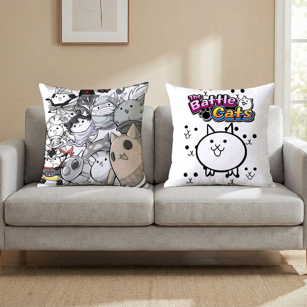The B-Battle Cats Cushion Cover Multi-Scene Pillow Cover for Home & Car - Reversible, Soft & Durable for Daily Use