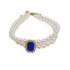 Pet Collar Pearl Double Stacking Dog Siamese Devon Cat Pearl Necklace with Diamonds Jewelry