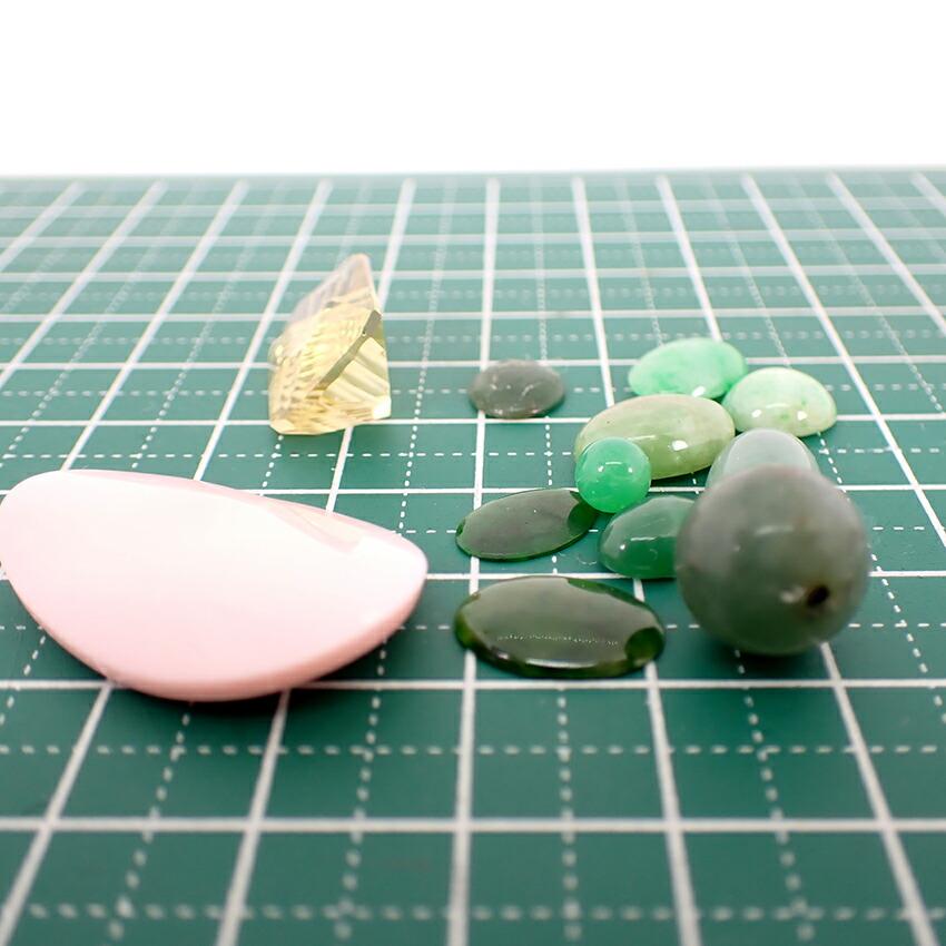 [Used] Lemon quartz, jade, green garnet, conch shell loose stone/j25-3