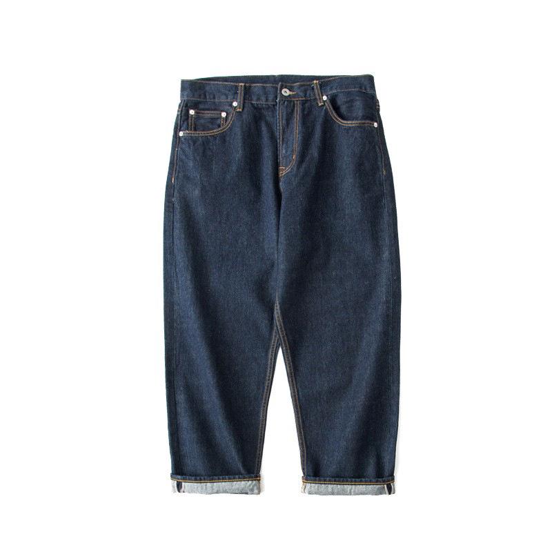 TRS Menswear | Men's Japanese Red Selvedge Denim Jeans, 14OZ Unsanforized, Low Crotch, Wide Leg Loose Fit