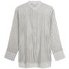Ck Sheer Striped Half Placket Long Sleeve Shirt Women Shirts 44B147G