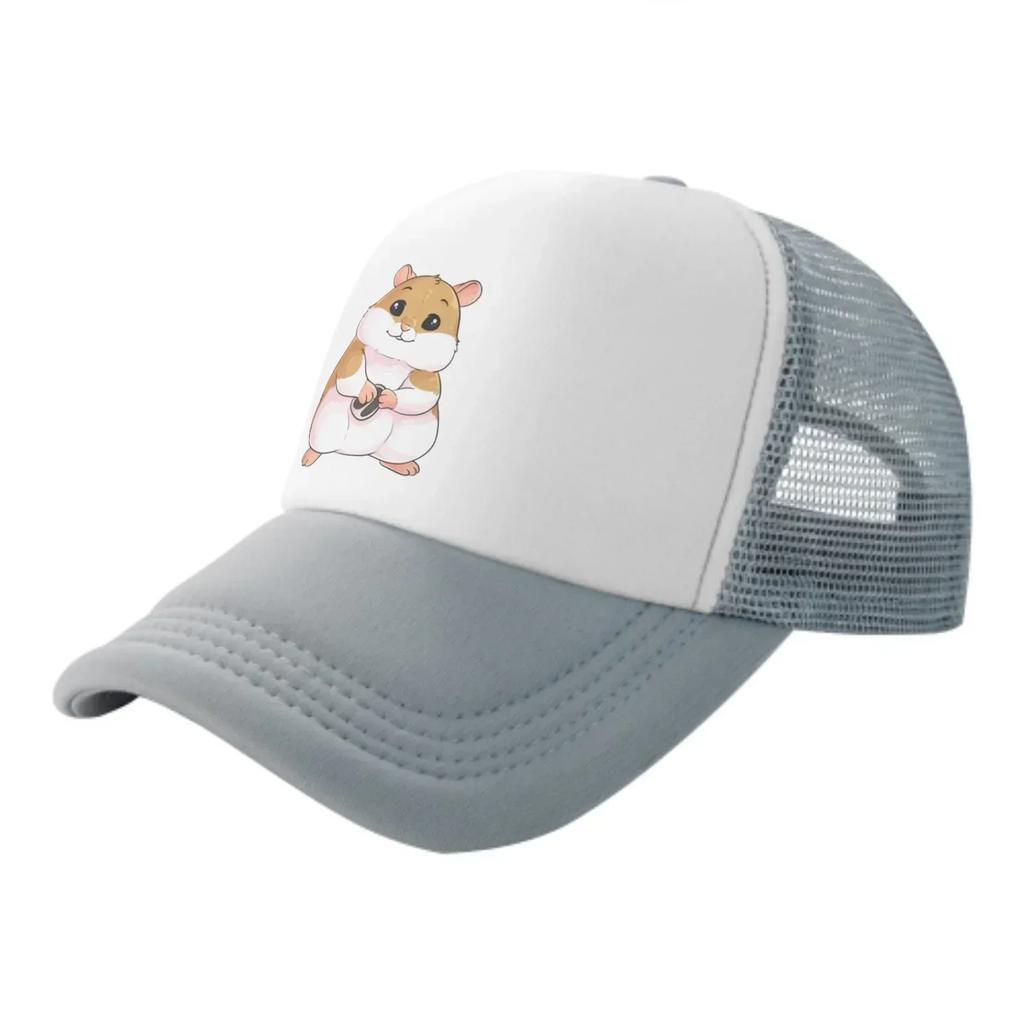 Hamster Protects Melon Seeds Summer Leisure Sports Daily Sun Hat Fishing Outdoor Unisexs and Womens Truck Caps Fashion