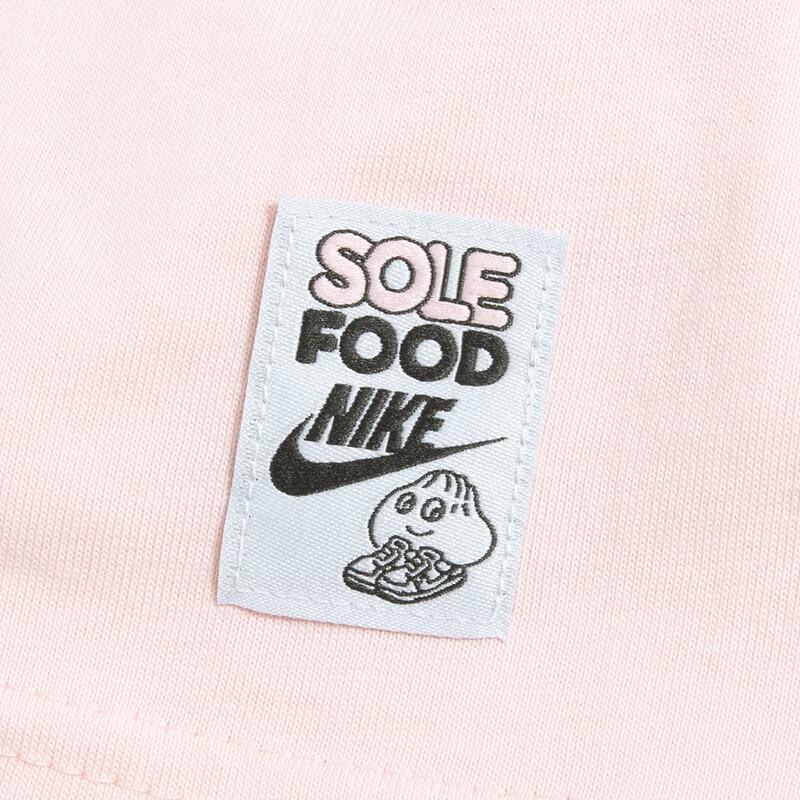 Nike Logo Print Crew Neck Short Sleeve T-Shirt Men Tops Pink FB9804-686