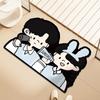 Small Fresh Flowers Diatom Mud Mat Home Bathroom Cute Flower Non-slip Mat Bathroom Absorbent Quick Drying Mat
