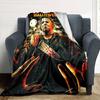 Halloween Horror Movie Poster Flannel Blanket Super Soft Warm Cozy Blanket For Sofa Bed Office Travel Allseason Home Decor Gift
