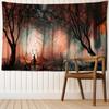Jungle Night Scenery Tapestry Wall Hanging Abstract Psychedelic Witchcraft Living Room Bedroom Home Decor Background Cloth