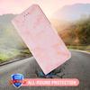 For Motorola Moto G56 5G Leather Case Marble Pattern Phone Wallet Stand Cover with Wrist Strap