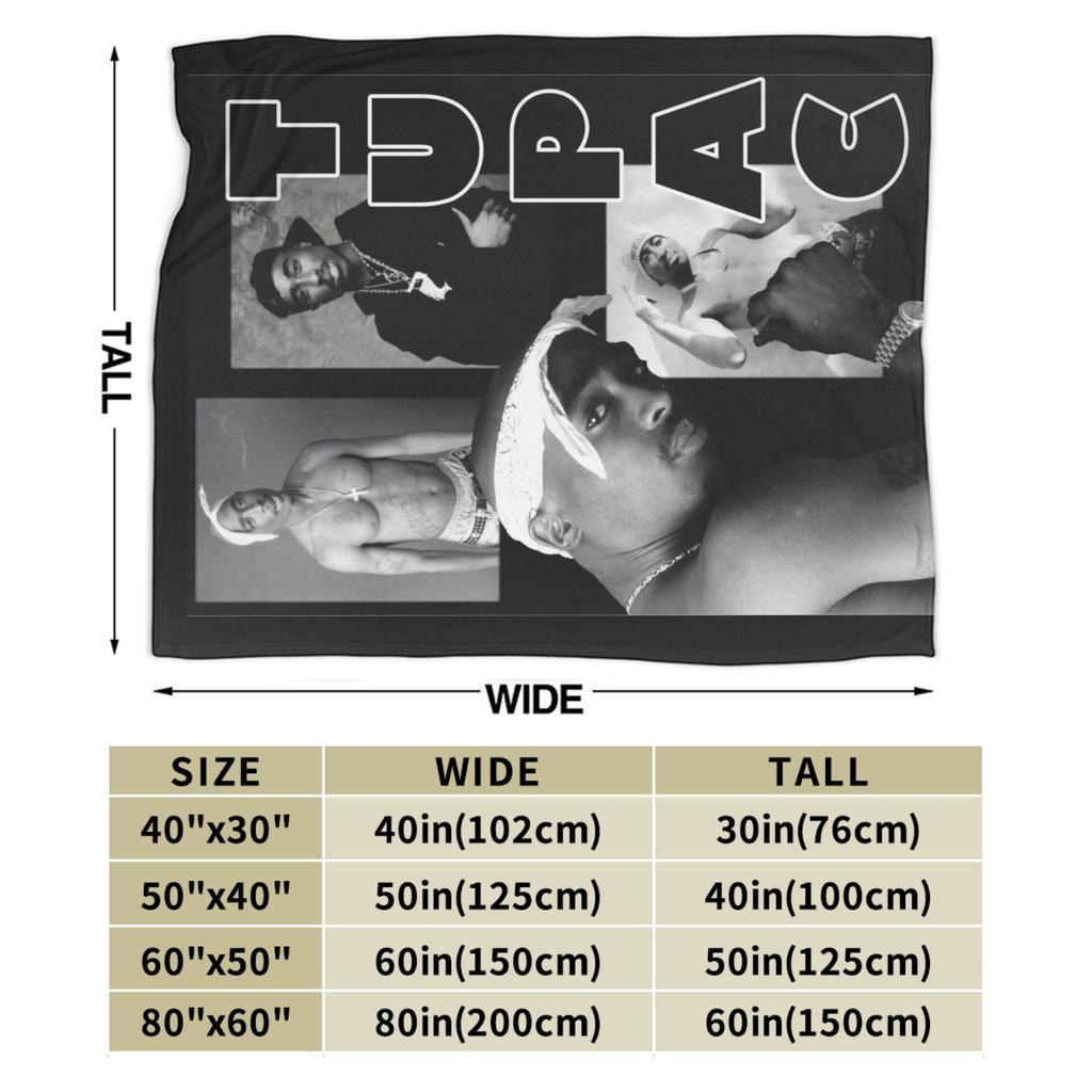 Poetic Justice Flannel Blankets Tupac 2pac Hip Hop Singer Fashion Throw Blanket for Home Rug Piece,