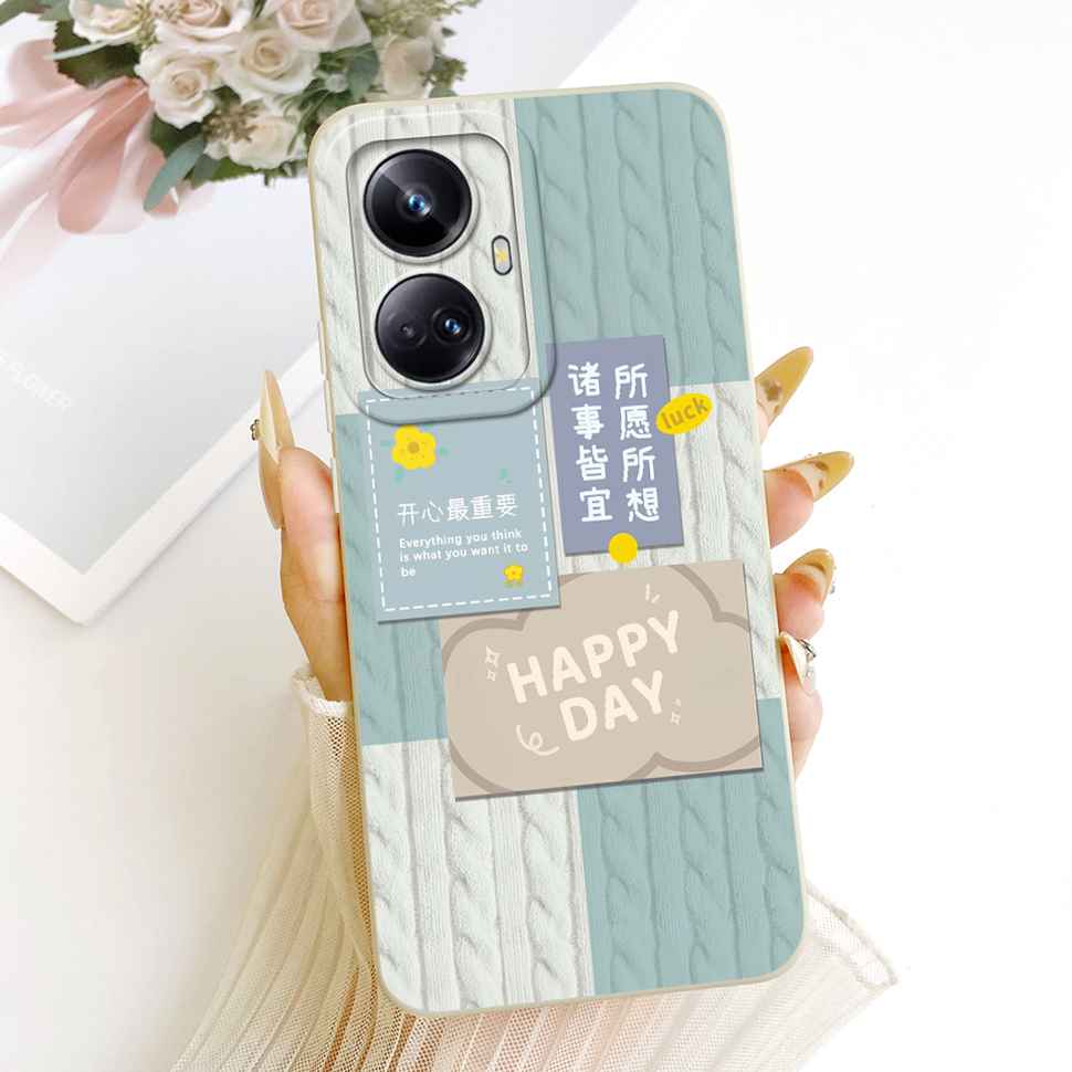 For Realme 10 Pro Plus 5G RMX3687 RMX3686 Case Fashion Painting Flower Silicone Soft Casing For Realme10 Pro+ ProPlus Back Cover