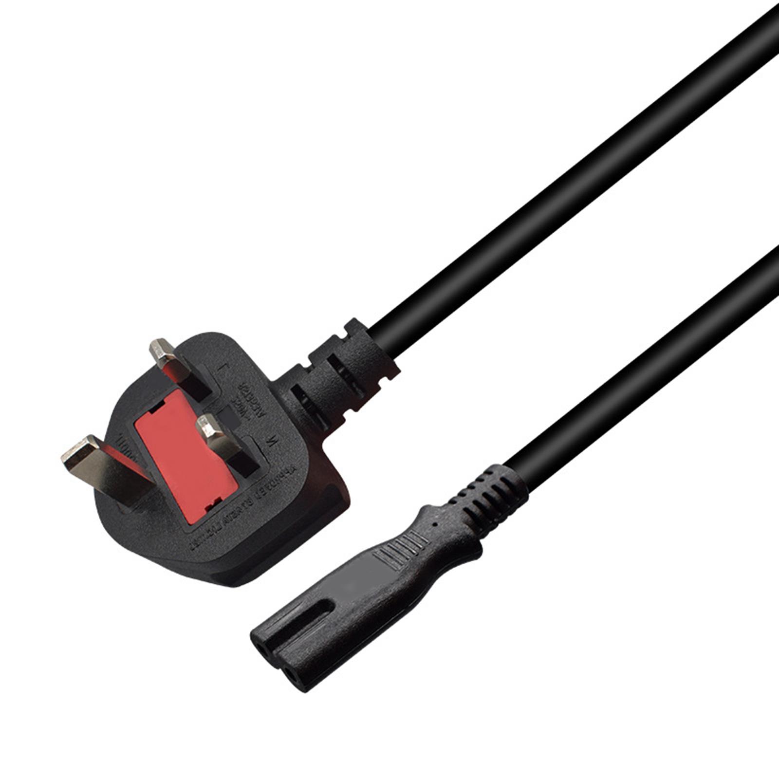 

English Standard Plug to Figure Eight Power Supply Conversion Line UK 3 PIN to IEC320 C7 2 Hole Power Cable 1