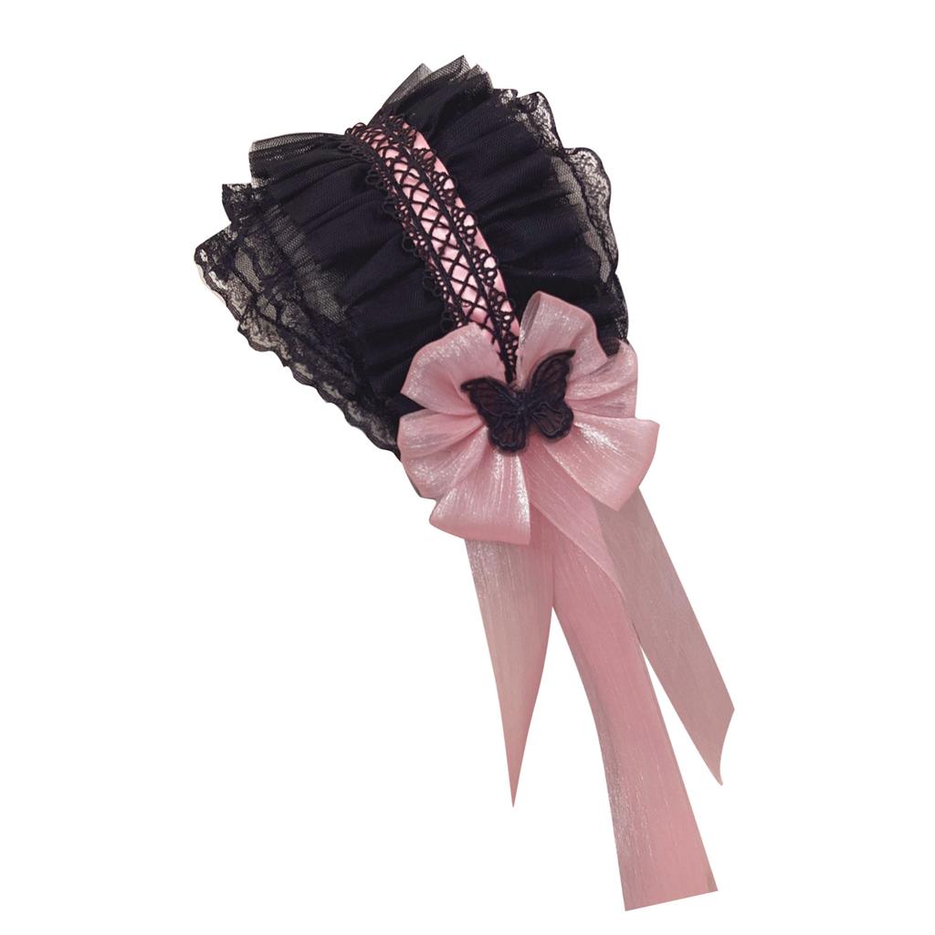 Bowknot Ribbon Headbands Elegant Lolitas Styles Headpiece Lovely Headwear for Women and Fashion Enthusiasts