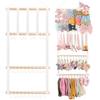 SKTMH Hair Accessory Wall Pocket for Hair Large Hair Hair Birthday Includes 30 Hooks Wall-Mounted Storage, Ties, Stylish, Space-Saving, Capacity,