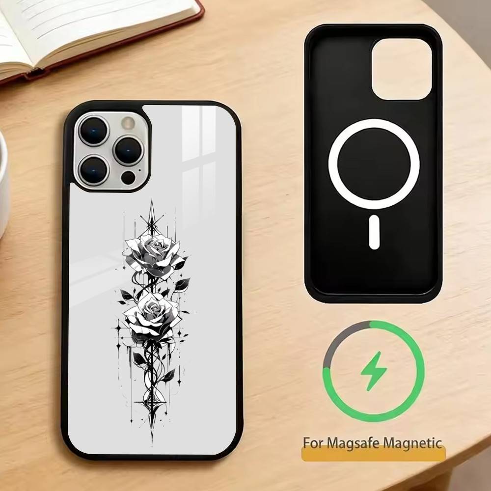 The Sword Creative Pattern Phone Case For iPhone17,16,15,14,13,12,11 Plus,Pro Magnetic For Magsafe Wireless Charging