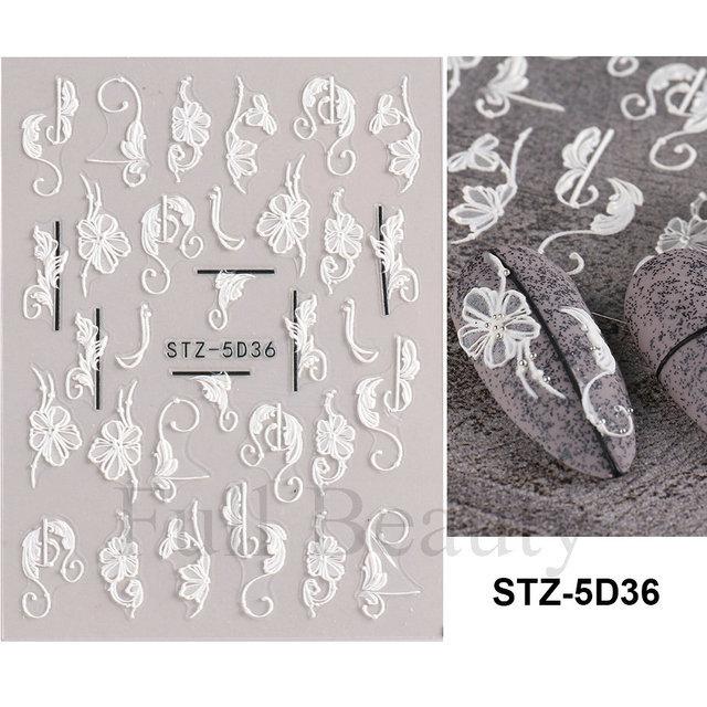 New Nail Art Stickers 5D Embossed Three-dimensional Cartoon Halloween Multi-color Insect Simulation Nail Stickers