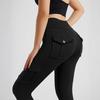Women's High-Waist Quick-Dry Pocket Fitness Pants - Elastic & Tight Sports Leggings for Running & Bodybuilding