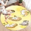Mofusand Round Area Rug,Carpet Rug for Living Room Bedroom Sofa Playroom Decor,Non-slip Floor Mat