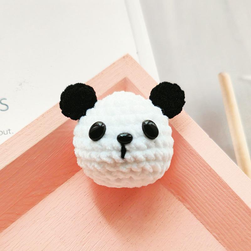 Hand-Knitted Capybara & Rabbit Animal Ball Keychain - Kids' Bag Charm
