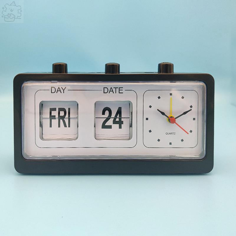 Vintage Fashion Flip Clock Digtal Flip Day Date Time Display Clock