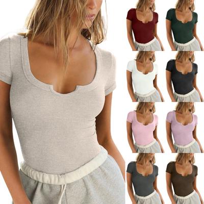 Women's Fashion Sexy Slim Fit Short Sleeve Layering Top