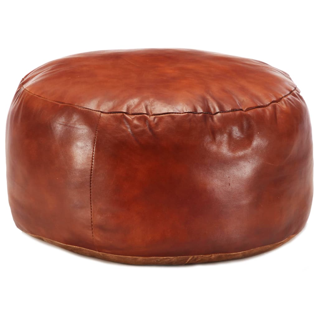 Footstool Light Brown 60 x 30 cm Genuine Goat Leather