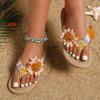 Women's Fashion Trend Accessory Sunflower Anti-slip Wear Soft Sole Flat Flip Flops