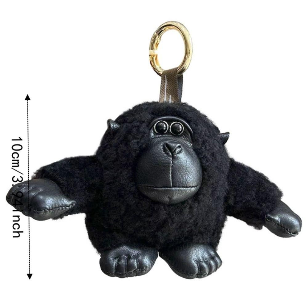 Stuffed Animals Plush Monkey Toy Real Wool Fur Key Chains Gorilla Fur Key Chains Car Keyring