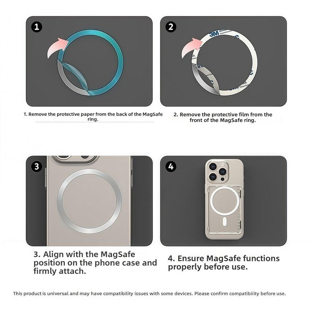 2 Card Slots For MagSafe Card Sleeve Shockproof Wallet Phone Case for Iphone 17/16/15/14/13/12