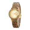BOBO BIRD Wooden Women's Watch, 28mm Diameter, Natural Wooden Band, Analog Display, Quartz Movement, Brown/Gold (Verawood)