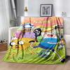 Adventure Time Faces Personalized Text Blanket Multi-purpose Customizable Blanket Ultra-Soft Great for Office Chair Picnics Nap