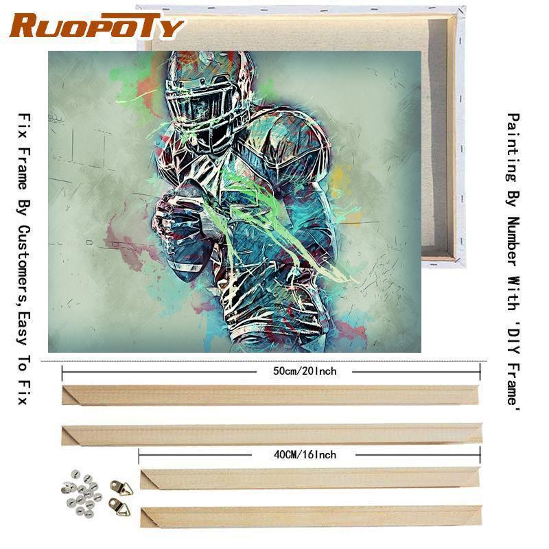 Frame Painting By Numbers Robot Kits Diy Crafts Picture On Numbers Canvas Painting For Home Decors 40x50