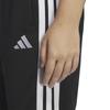 Adidas JVP36 Regular Fit Double Knit Track Size Women's 3-Stripes Pants, Black/White (JW9789), J/2XL