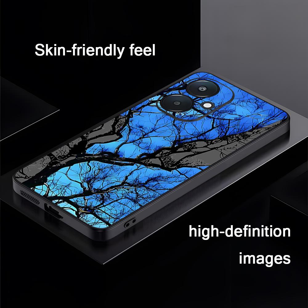 Tree design Beautiful Hot Phone Case For Xiaomi Redmi 14C 13C 12C Note14 13 12 11 10 Pro Plus S Soft Black Phone Cover