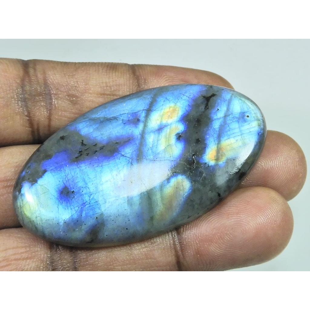115Cts.Natural Labradorite Multi Fire Oval Cabochon Loose Gemstone 29X58X7MM D-224