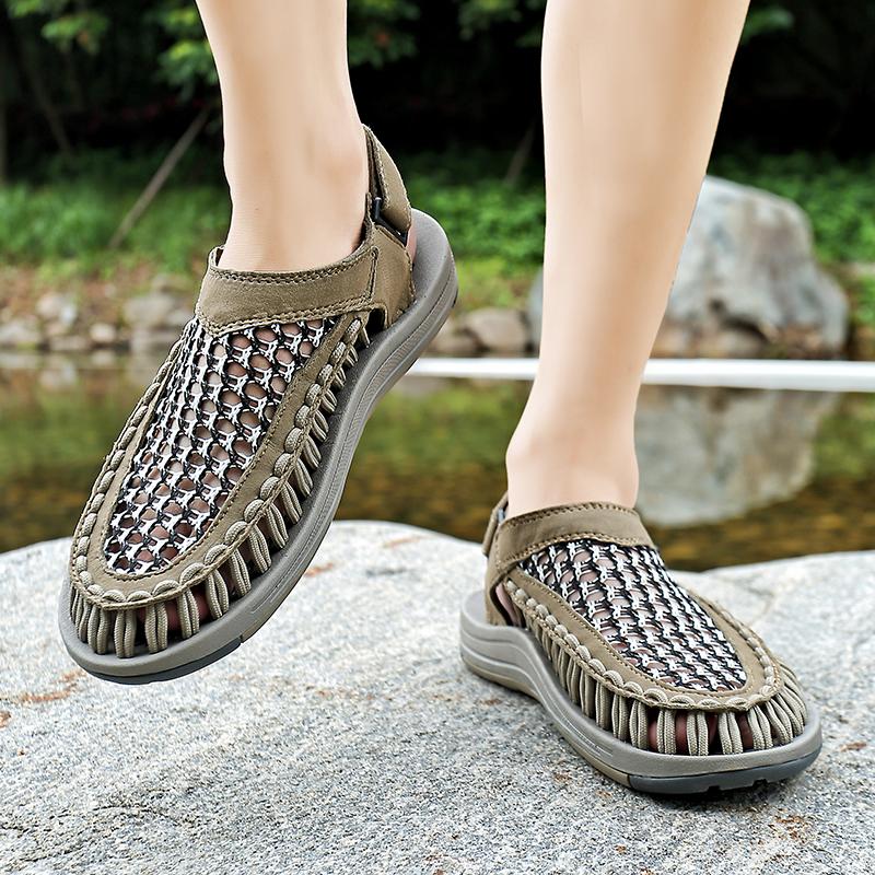 New Style Men Walking Shoes New Fashion Men's Sandals All-match Quick Dry Wading Aqua Shoes Cool Beach Flats Man Roma Footwear