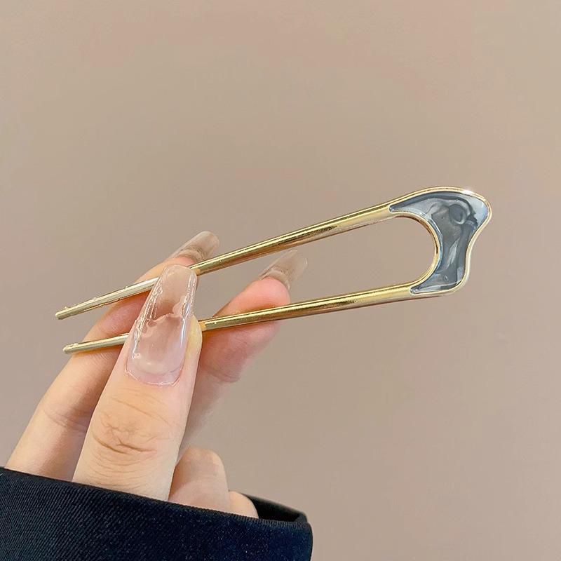 Elegant U-Shaped Chinese Hairpin: Women's Bun Tool, Decorative Insert Comb, Premium Hair Accessory